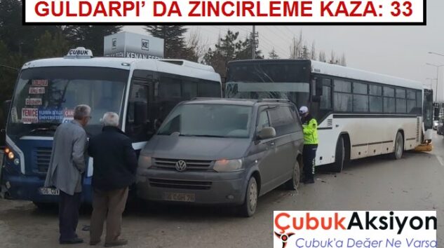 Güldarpı da zincirleme kaza: 33 yaralı